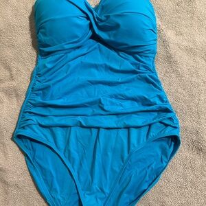 Anne Cole Turquoise One-Piece Swimsuit